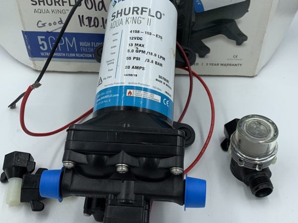 new Shurflo water pump for a boat